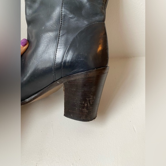 Jcrew dark navy leather booties - Picture 6 of 9